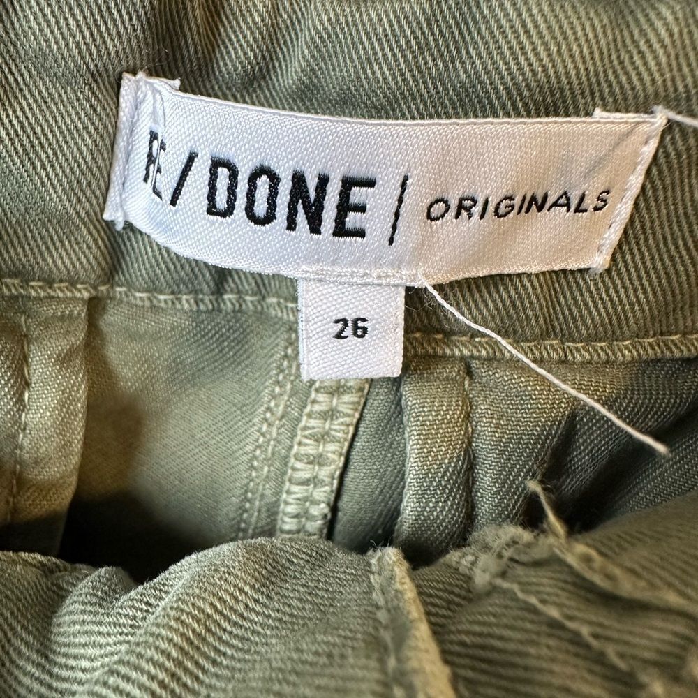 NWOT RE/DONE Originals Women’s Army Green Designer Cargo Pants - Size 26 - Picture 4 of 15